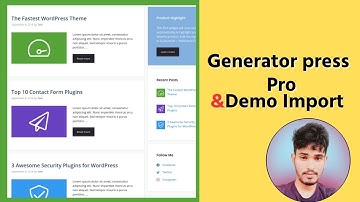 How to Import Demo Data in GeneratePress  pro Theme | Global IT Shop