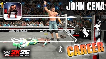 WWE 2K25: Netflix Edition John Cena Career Mode Gameplay (iOS, Android)