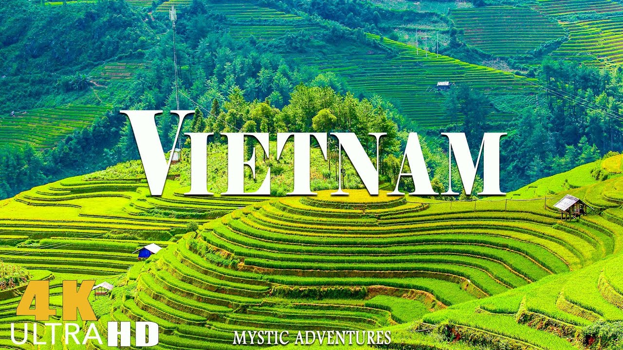 Vietnam 4K - Рай на Земле - Красивые идиллические пейзажи с успокаивающей расслабляющей музыкой