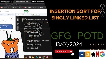 Insertion Sort for Singly Linked List | gfg potd today | POTD | GFG Problem of the Day | C++ |