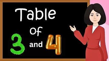 Table of 3 and 4 | multiplication table of 3 and 4 | Rhythmic table of Three and four | kidstart tv