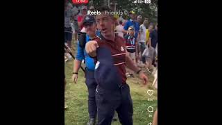 Rory had this fan removed 😮 #golf #golfshorts #rydercup #rydercup2025 #rorymcilroy #thrownout