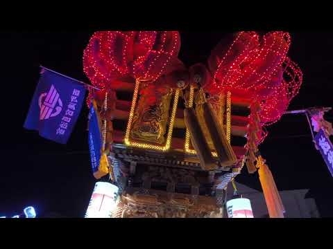 【伊予三島秋祭り2025】三島地区 夜太鼓統一運行(新町商店街〜中央本通り)10/23