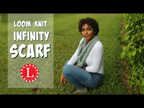 Loom Knit Infinity Scarf On Round Loom Mock Crochet Stitch