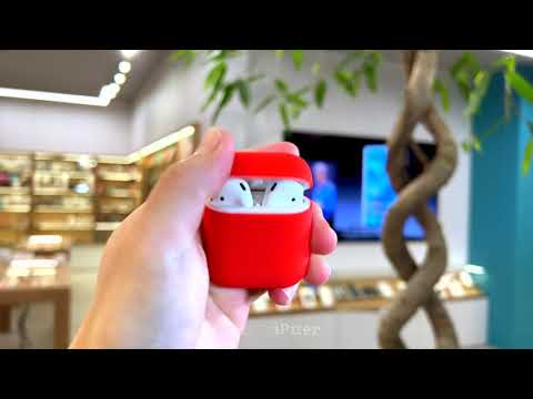 Двухцветный силиконовый чехол Deppa для AirPods (Красный)