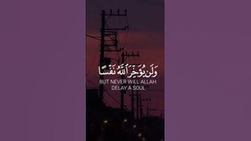 حالة واتس  ... ﴿ ولن يؤخر الله نفسا إذا جاء أجلها ﴾  للقارئ #بدر_التركي