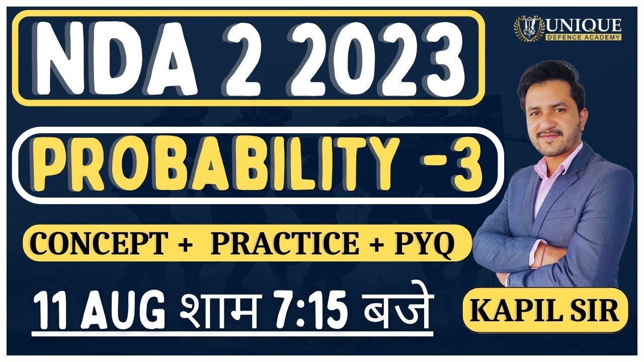 Probability For NDA | NDA Maths Live Classes | NDA 2 2023 | Unique ...