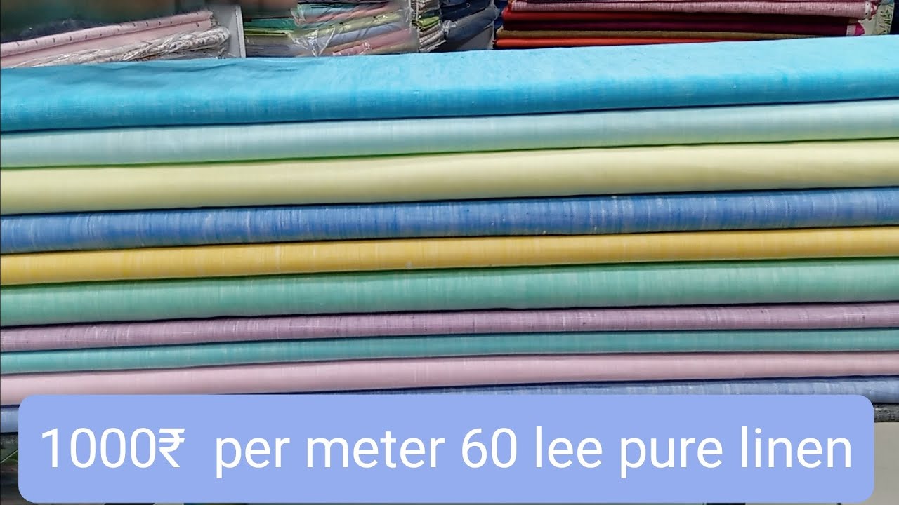 100 pure linen, 60 lee count,1000₹ per meter, light chart, Anti