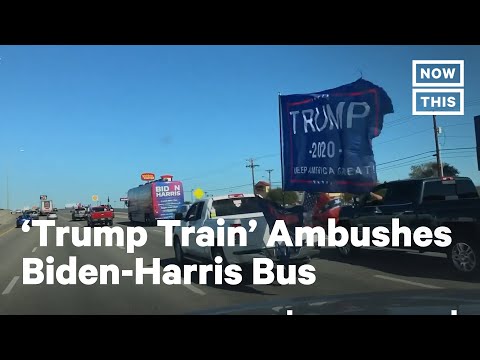 ‘Trump Train’ Ambushes Biden-Harris Campaign Bus in Texas | NowThis