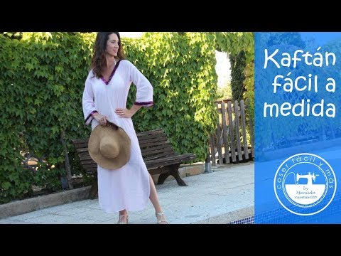 Kaftán o vestido playero fácil a medida