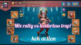 Strong mix rally vs my leaderless f2p trap on kvk! Who will win today?