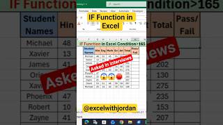 if function #excel #exceltips #vlookup #exceltricks #microsoft #shorts #short #shots #excelshorts