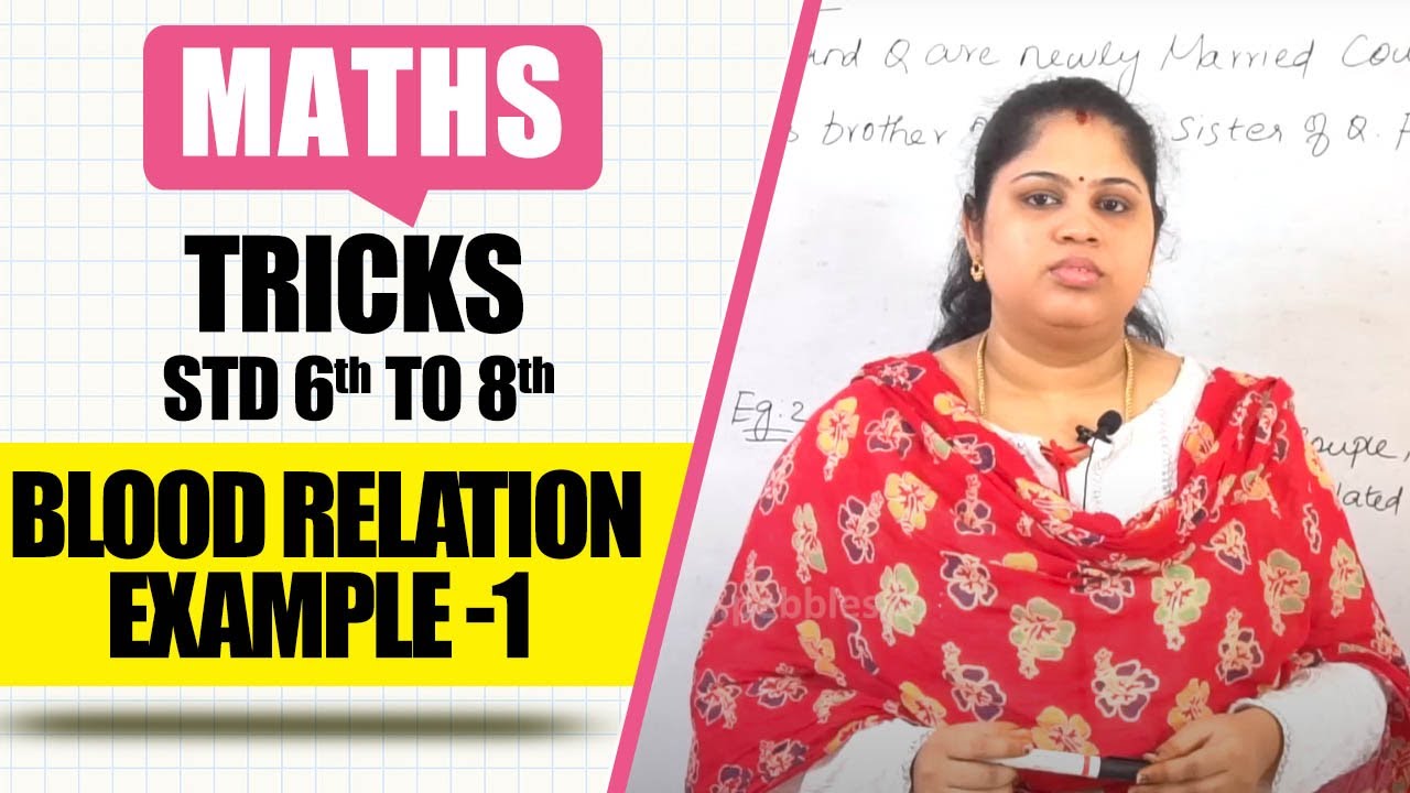 6th to 8th Std Maths Tricks Blood Relation Example 1 /Math Tricks For ...
