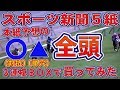【競馬検証】スポーツ新聞5紙の〇▲全買いしてみた。