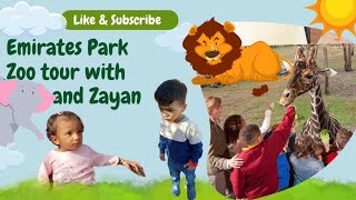 #emiratesparkzoo #zootour with zayanandzunaira #kids feeding animal