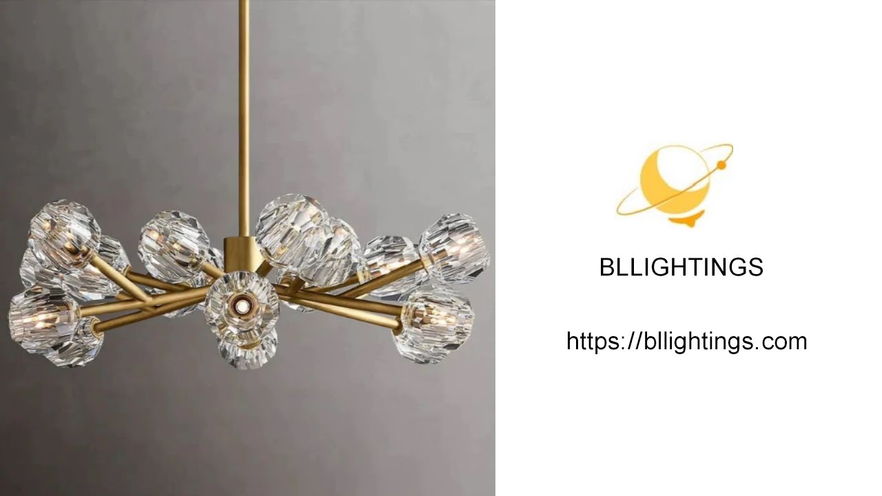 Balle Crystal Round Chandelier 36"-Bllightings