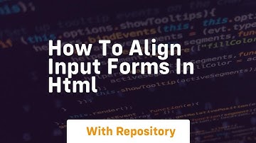 how to align input forms in html