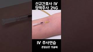 신규간호사 IV 정맥주사 24G 주사연습