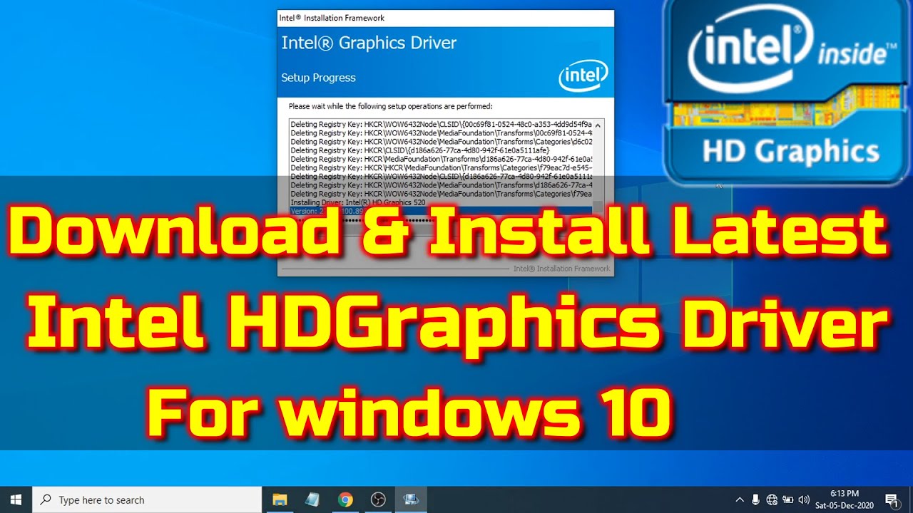 Doorbraak Ventileren Rijpen How To Download & Install Intel hd Graphics Driver For windows 10 - YouTube