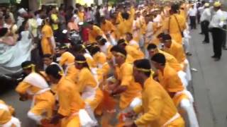 Lezim dance being performed during Ganesh Chaturthi procession