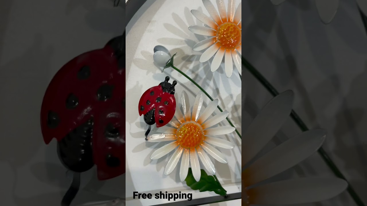 Daisy and Lady Beetles Welcome Wall Art