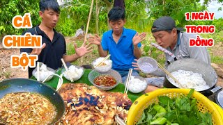 Trải Ngiệm Một Ngày Giăn Lưới Làm Món Cá Chiên Bột Và Món Cá Kho Trong Đồng | HoàiPhong TV