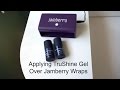 Applying jamberry trushine gel over wraps