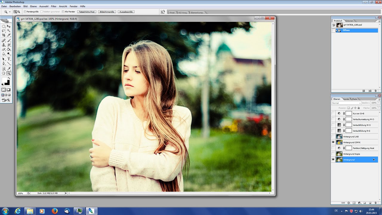 Photoshop Tutorial Vintage Effekte 4 Deutsch Cmyk Youtube