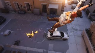 Miles Free Roam Combat Gamplay Spiderman-2