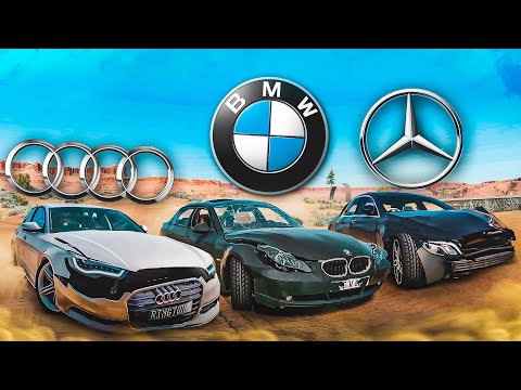 Видео: AUDI vs BMW vs MERCEDES - ПРОВЕРКА НА РАЛЛИЙНОСТЬ! ЧАСТЬ 16! (BEAM NG DRIVE)