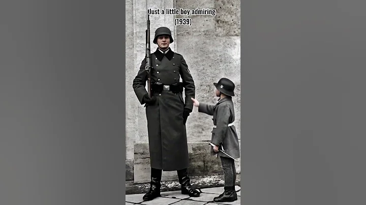 WW2 Historic Footage Colorized: The boy and the guard #ww2 #history #ww2stories
