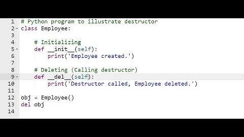 DESTRUCTOR IN CLASS  PYTHON