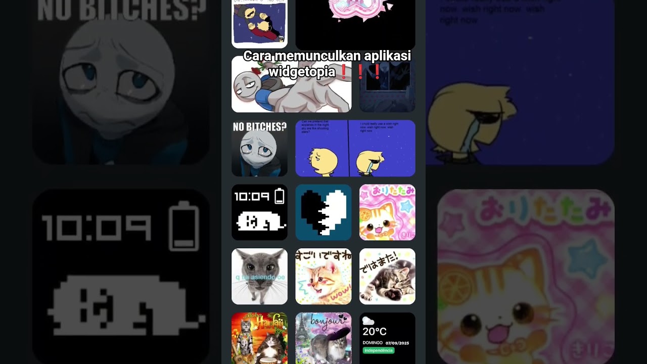 cara memunculkan aplikasi widgetopia ❗❗❗