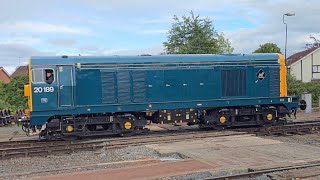 ​CHOPPER THROTTLING UP! BR Blue Class 20 Number 20189 Arrives Light Engine at Kidderminster