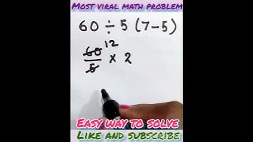 #viral math problem #shorts #easy way to solve #bodmas rule