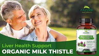 Zazzee Organic Milk Thistle - 50:1 Extract, Supports Overall Liver Health, Minimum 80% Silymarin