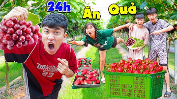 Rủ Team Trẻ Trâu 24h Ăn Trái Cây Quanh Làng - Cái Kết Bất Ngờ | Anh Tóc Xoăn