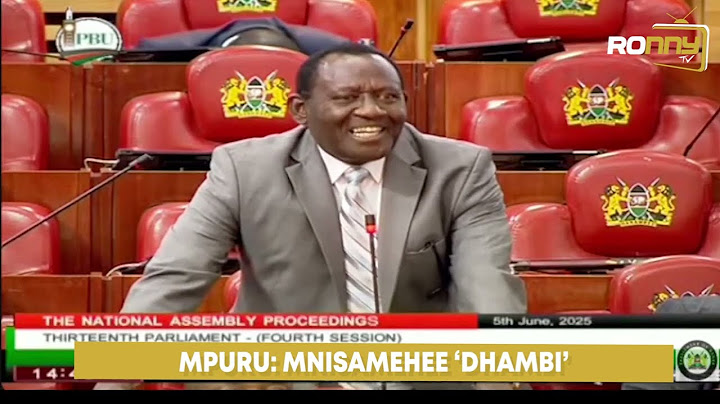 Drama in Parliament as MP Mpuru asks Speaker Wetangula for Forgiveness #SemaNaRonny