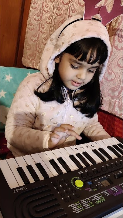 jingle bell on keyboard #dhriti #kids keyboard piano