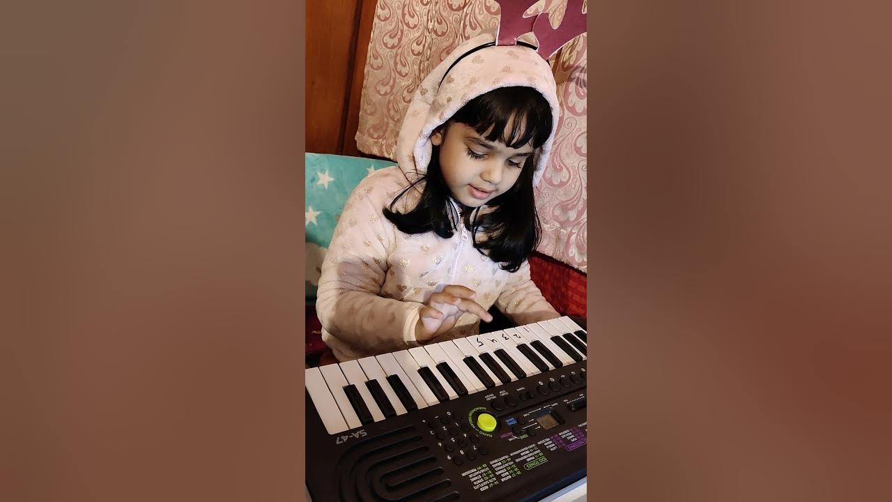 jingle bell on keyboard #dhriti #kids keyboard piano