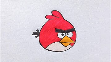 How To Draw Angry Bird | Easy Angry Bird Cartoon Character Drawing