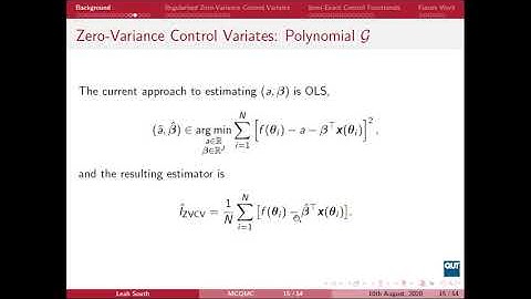 Leah South – Monte Carlo Variance Reduction Using Stein Operators