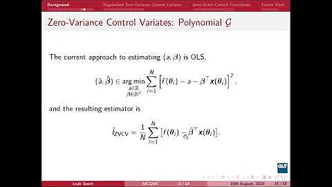 Leah South – Monte Carlo Variance Reduction Using Stein Operators