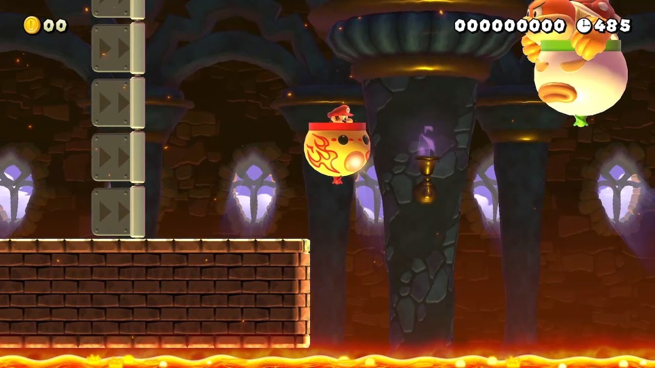 マリオメーカー2　クッパ城での戦い（スタートから中間まで before checkpoint）