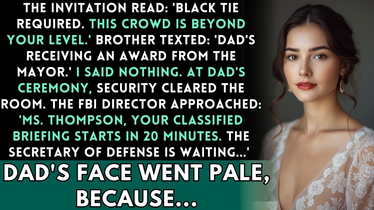 My Dad's Award Ceremony Said 'You Won't Fit In' — Then The FBI Director Showed Up For Me
