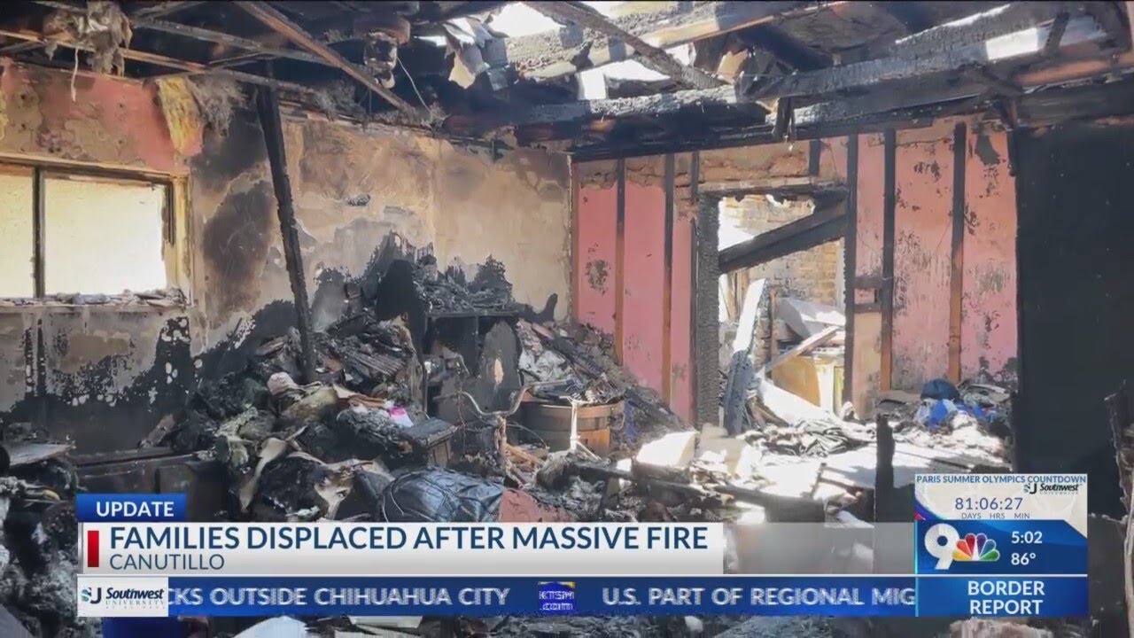 Families displaced after massive fire - YouTube