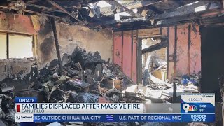 Families displaced after massive fire