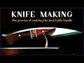 The process of creating quality "KNIFE HANDLES" / HSS blade, Silver, Rare wood