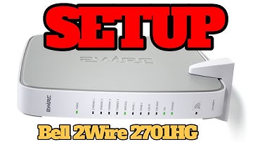 How to SETUP Bell 2Wire 2701HG modem router in 1 minute.