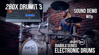 2Box Drumit 3 sound module demo with drumtec diabolo series electronic drums